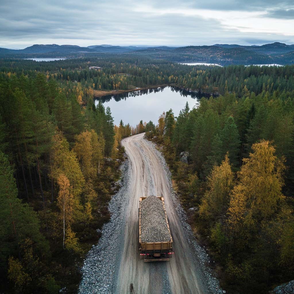 Materialtransporter, grustransporter och jordtransporter